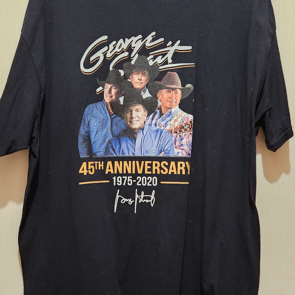 George Strait Black 45th Anniversary Tee